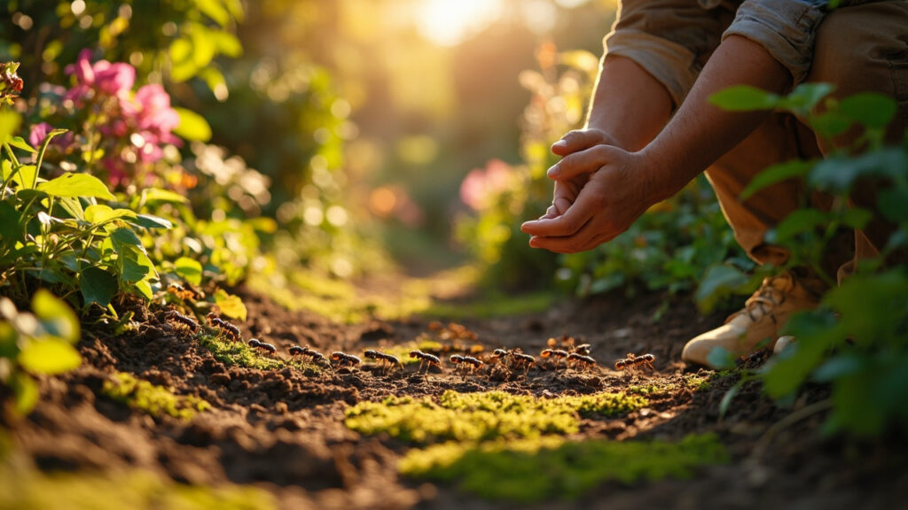 Contrôler les fourmis au jardin naturellement sans aucun texte