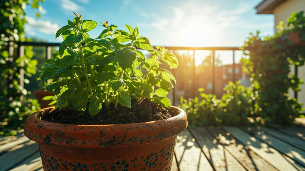 Aménager un bac de jardinage sur un balcon sans aucun texte