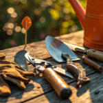 Liste d'outils essentiels pour le jardinage sans aucun texte